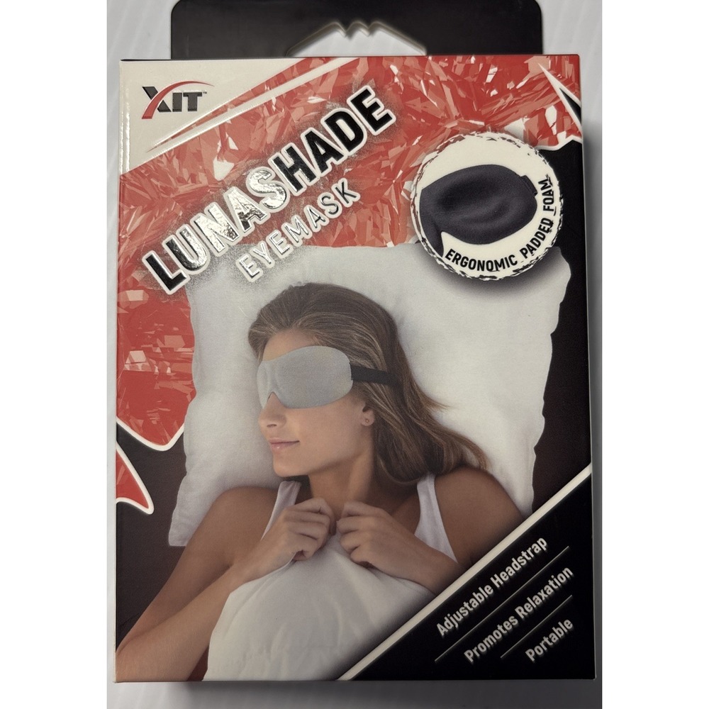 XIT Lunashade Eye mask with adjustable head strap. Comfortable!